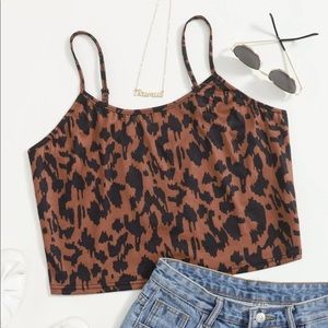 All over print cami crop top